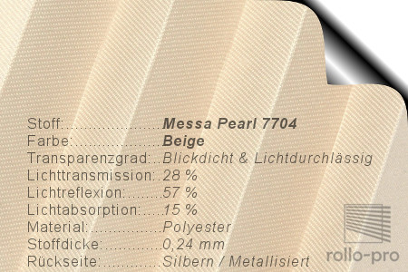 Plissee Faltstore Messa Pearl 7704 Produktbeschreibung