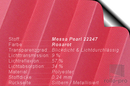 Plissee Faltstore Messa Pearl 22247 Produktbeschreibung