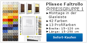 Plissee Faltstore Faltrollo PG1 - Bohren Sofort Kaufen